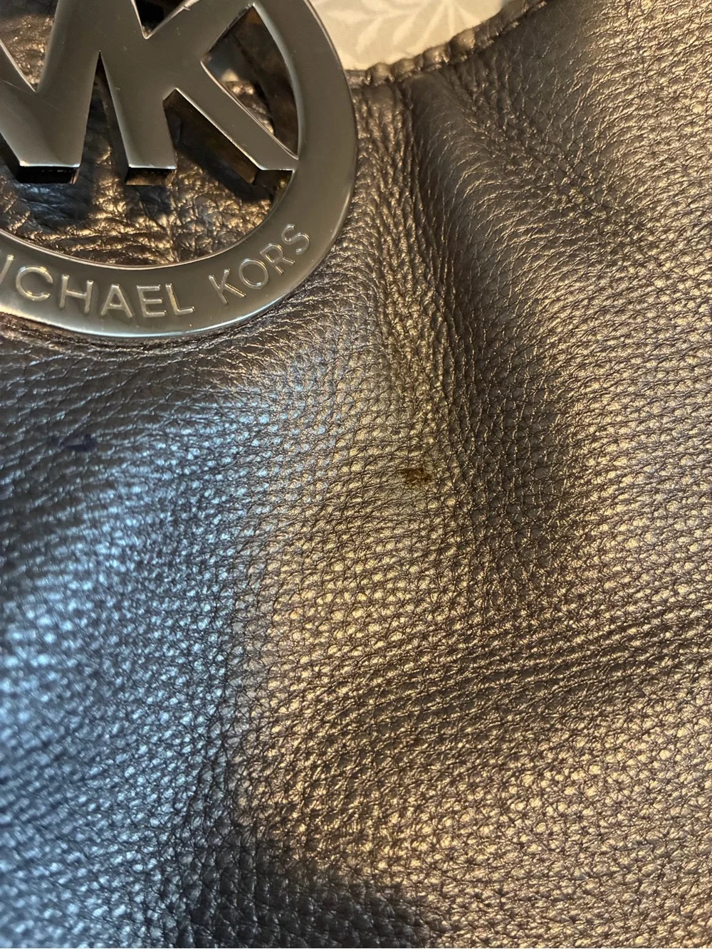 Y2K vintage Michael Kors Silver Leather Shoulder Bag